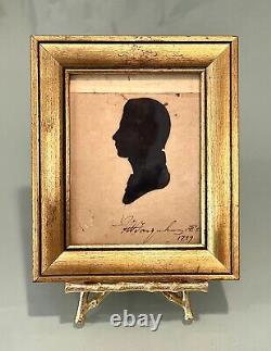 Antique Vintage 1789 Musée De Peale Miniature Portrait Silhouette Gentleman Vieux