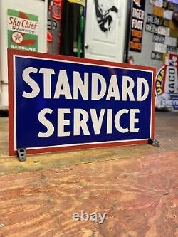 Antique Vintage Ancien Style Standard Service Essence Service Station Signe