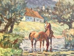 Antique Vintage K. Stopiecki Polonais, 1908-1970 Peinture Impressionniste Huile / Canvas Vieux