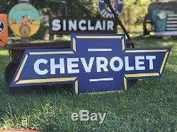 Antique Vintage Old Style Chevrolet Bowtie Signe