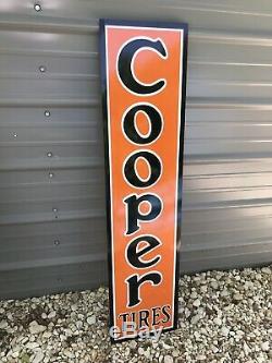 Antique Vintage Old Style Cooper Tires Station Service Sign