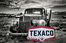Antique Vintage Old Texaco Signe Huile Moteur