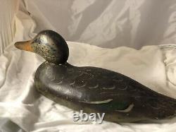 Antique Vintage Old Wood Duck Decoy Mason Mallard Poule Oeil Standard Tack