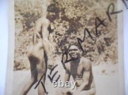 Antique Vintage Original Vieille Photo Aborigène Tribal Hommes Avec Des Cicatrices D'initiation