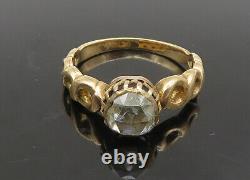 Bague de bande brillante en diamant ancienne vintage en or 14 carats, taille 7,5 GR160