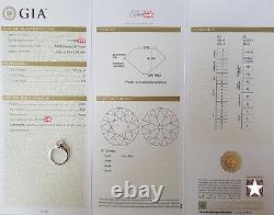 Bague de fiançailles en platine avec diamant ancien européen taillé en trois pierres, de 1,31 ct