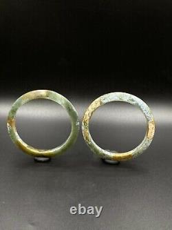 Beaux anciens bijoux en jade chinois - bracelets et bracelets manchettes.