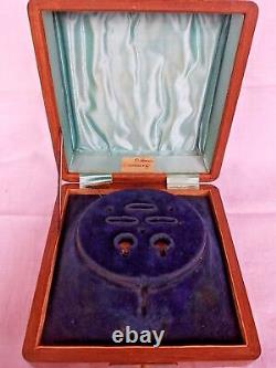 Boîte à bijoux en bois de teck décorative ancienne vintage antique
