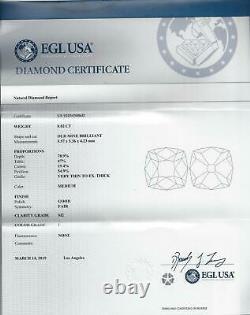 Certified 0.82ct Vieux Mine Cut Diamond I Si2 Les Yeux Clean Anciennes Européenne