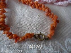 Collier de corail de branche authentique victorien ancien vintage antique