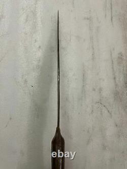 Dague antique vintage en acier de Damas Wootz, ancienne, rare et collectionnable, de l'époque 1900.