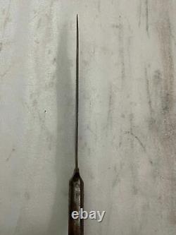 Dague antique vintage en acier de Damas Wootz, ancienne, rare et collectionnable, de l'époque 1900.