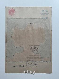 Dessin sur papier de KEITH HARING (fait main) signé et estampillé art vintage