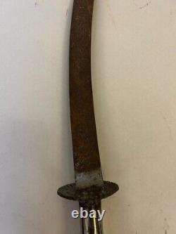 Épée courbée en acier au carbone faite à la main, rare et collectionneur antique de Damas vintage.