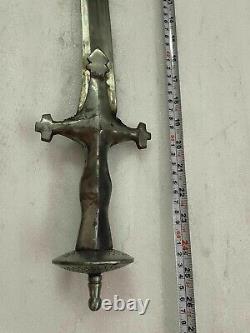 Épée dague DAMASCUS ancienne et vintage, ciselée, rare et collectionnable