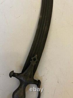 Épée de TEGHA en acier au carbone, antique, vintage, damasquinée, faite à la main, ancienne, rare et collectionnable.