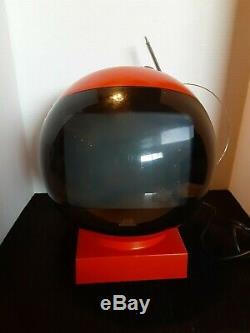 Espace Vintage Âge Psychédélique Antique Jetsons Atomique Old Style Mini Télévision