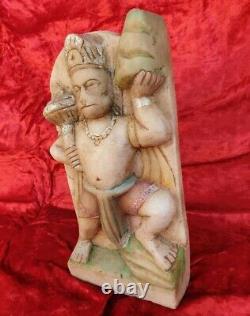 Figure / Statue ancienne en marbre antique sculptée à la main de Dieu Singe Hanuman