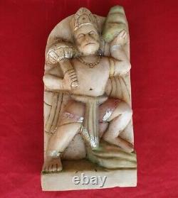 Figure / Statue ancienne en marbre antique sculptée à la main de Dieu Singe Hanuman