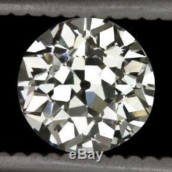 Gia Certified K Vs1 0.6ct Ancien Européen Cut Diamond Anciennes Naturel En Vrac