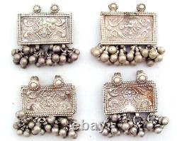 Lot de pendentifs anciens en argent tribal vintage du Rajasthan