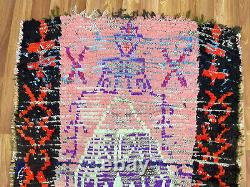 Maroc Antique Carpet Vintage Zone Tapis Fait Main Berber Vieux Tapis 4 X 8 Ft