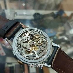 Montre Vintage Wilhelm Chronographe, Old Wilhelm Herren Chronographe Wristwatch 50s
