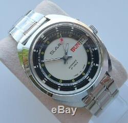 New Old Stock Automatique Slava 2427 Calendrier Double Russian Watch Ultra Rare