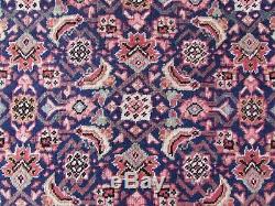 Old Hand Made Tapis Traditionnel Vintage Oriental Laine Bleu Grand Tapis 403x279cm