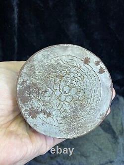 Ornement en argent vintage antique ancien de la tribu des Turkmènes avec de l'ambre