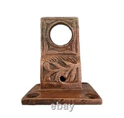 Poignée de porte ancienne en laiton gravé finement, rare et vintage / Aldrop