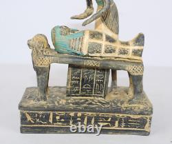 RARE ANTIQUE ÉGYPTIENNE ANCIENNE ANUBIS Seigneur de la momification Vieux Pharaon égyptien