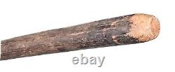 Rare Ancien bâton de marche à pommeau sculpté en bois de style polynésien