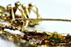 Rare Antique Europe Vintage Silver Gold Set Rose Cut Diamond Emeraude 18-19ème Vieux