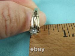 Rare Vintage 14k Or Jaune. 18ct Tw Old Miner Cut Diamond Ring 2.2g Taille 4 3/4