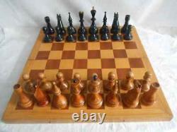 Rares Années 1950 Urss Soviet Bakou Vintage Tournoi Chess Bois Antique Vieux Russe