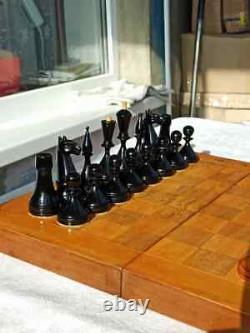 Rares Années 1950 Urss Soviet Bakou Vintage Tournoi Chess Bois Antique Vieux Russe