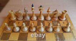 Rares Années 1950 Urss Soviet Vintage Tournoi D'échecs Bois Antique Vieux Russe