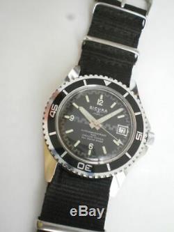 Sicura Plongeur Grand 42 Mm. Breitling Nouveau Vieux Stock Montre-bracelet Vintage Pour Hommes