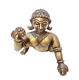 Statue/figure En Laiton Ancien, Rare Et Grand De Laddu Gopal Dieu Bébé Krishna Vintage