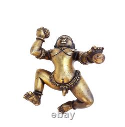 Statue/Figure en laiton ancien, rare et grand de Laddu Gopal Dieu Bébé Krishna Vintage