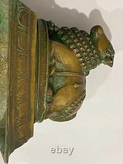 Statue/Figurine décorative en laiton ancien antique représentant le taureau Nandi de Lord Shiva - SS1298