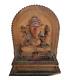 Statue Ancienne En Bois De Santal Sculpté à La Main Représentant Le Dieu Ganesh