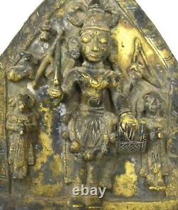 Statue de Dieu Bhairava en laiton, ancienne, vintage, antique, collectionnable, décoration d'intérieur artistique.