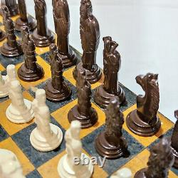 Style Militaire Chess Vintage Ussr Set Soviet Gypse Russe Antique Vieux Rare Su
