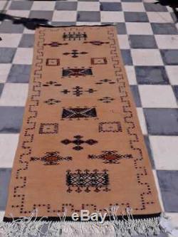 Tapis Marocain Antique. Vieux Tapis. Tapis Antique Handmad Berber En Laine, Vintage