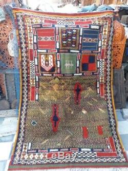Tapis Marocain Antique. Vieux Tapis. Tapis Antiques Handmad Berber En Laine Vintage 0028