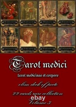 Tarot Vieille Médecine Millésime Anatomie Chirurgie Antique Apothicaire Cartes Médicales Humaines
