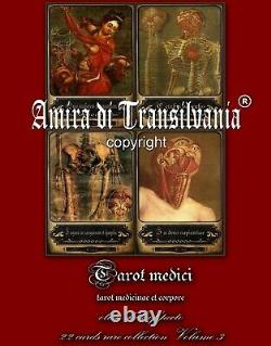 Tarot Vieille Médecine Millésime Anatomie Chirurgie Antique Apothicaire Cartes Médicales Humaines