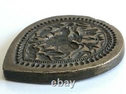 Vieux Vieux Antique Rare Bronze Métal Hindu Dieu Ramdev Bijoux Timbre/ Sceau/ Die